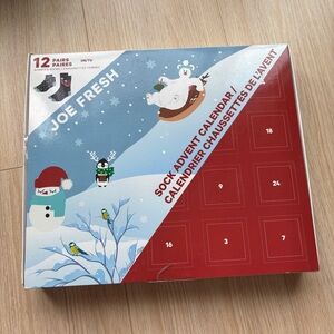 NWT 12 pairs of Joe Fresh Women’s Sock Advent Calendar holiday Christmas gift